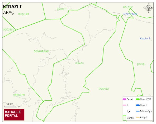 KİRAZLI Köyü Haritası | Güncel Mahalle ve Köy Haritası