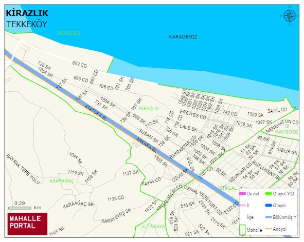 KİRAZLIK Mahallesi Haritası | İnteraktif Köy ve Mahalle Sınırları