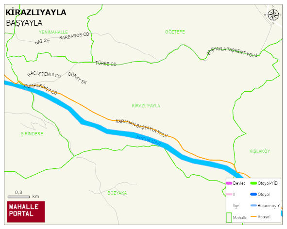 KİRAZLIYAYLA Mahallesi Haritası | Detaylı Köy ve Mahalle Görünümü