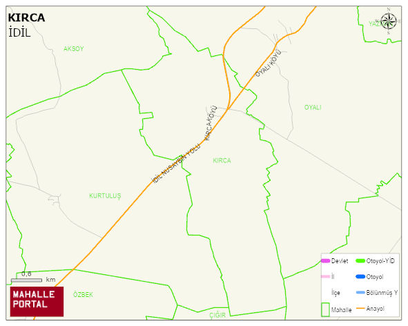 KIRCA Köyü Haritası | Mahalle ve Köy Sınırı
