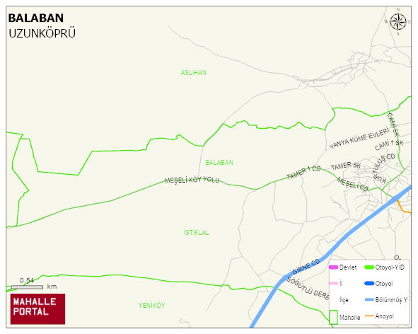 KIRCASALİH BELDESİ BALABAN Mahallesi Haritası | Mahalle Sokak Haritası