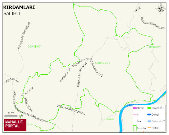KIRDAMLARI Mahallesi Haritası | İnteraktif Köy ve Mahalle Sınırları