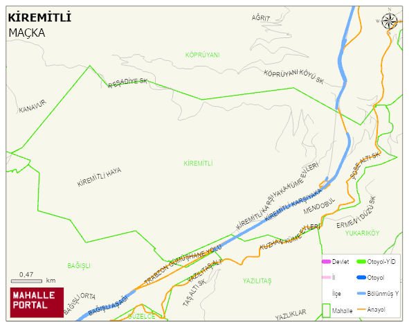 KİREMİTLİ Mahallesi Haritası | İnteraktif Köy ve Mahalle Sınırları