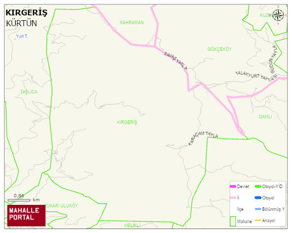 KIRGERİŞ Köyü Haritası | Coğrafi Yapı ve Detaylı Haritası