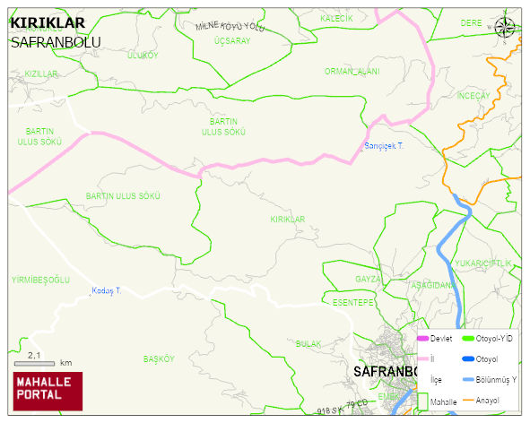 KIRIKLAR Köyü Haritası | Mahalle Sokak Haritası