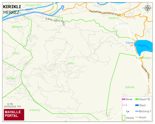 KIRIKLI Köyü Haritası | Coğrafi Yapı ve Detaylı Haritası