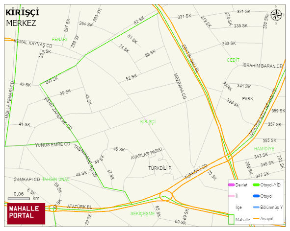KİRİŞÇİ Mahallesi Haritası | Dağlar, Ovalar ve Akarsu Bilgileri