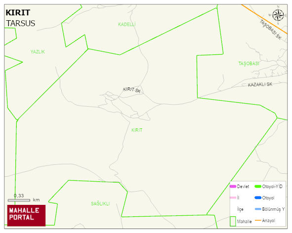 KIRIT Mahallesi Haritası | Coğrafi Yapı ve Detaylı Haritası