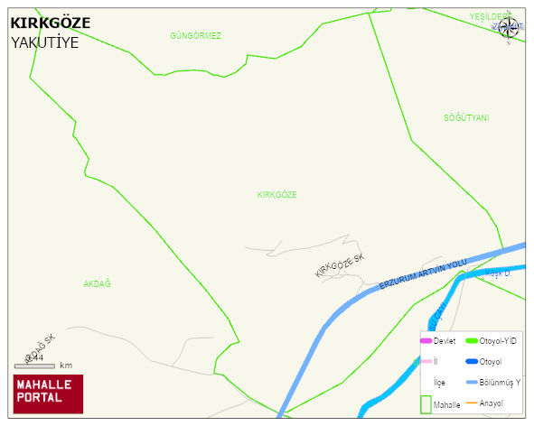 KIRKGÖZE Mahallesi Haritası | Güncel Mahalle ve Köy Haritası