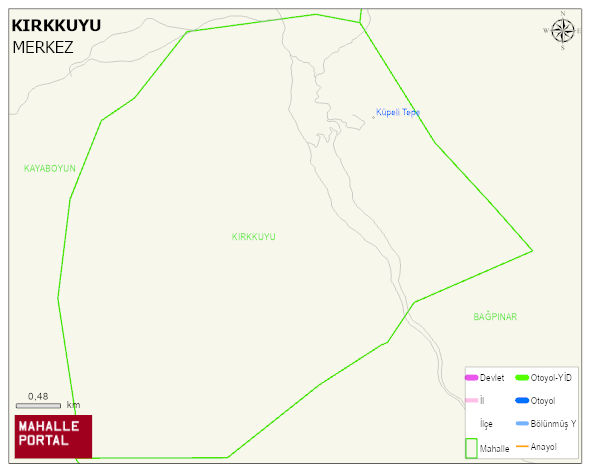 KIRKKUYU Köyü Haritası | Detaylı Köy ve Mahalle Görünümü