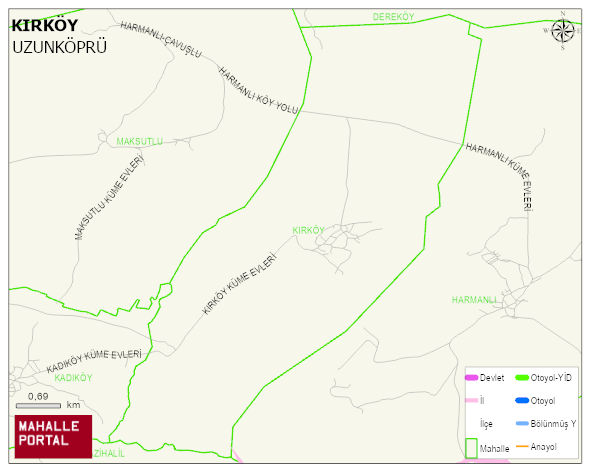 KIRKÖY Köyü Haritası | Mahalle Sokak Haritası