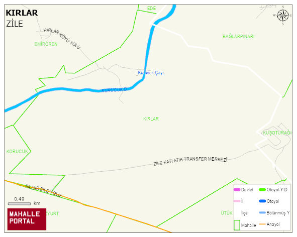 KIRLAR Köyü Haritası | Mahalle ve Köy Sınırı