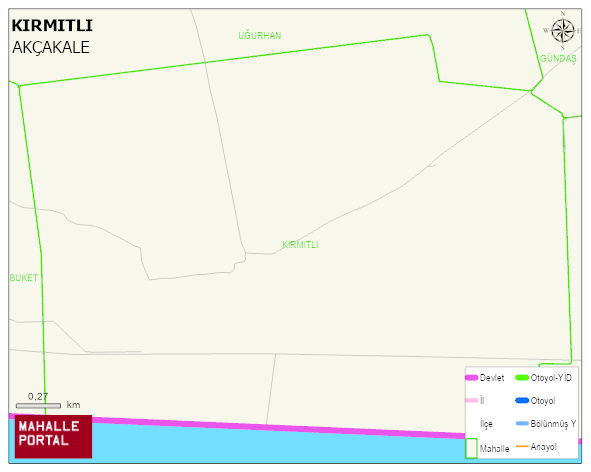 KIRMITLI Mahallesi Haritası | Yükselti ve Doğa Özellikleri