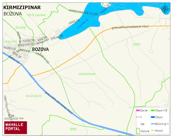 KIRMIZIPINAR Mahallesi Haritası | Mahalle ve Köy Sınırı