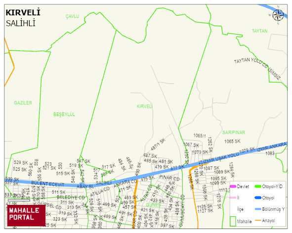 KIRVELİ Mahallesi Haritası | Detaylı Köy ve Mahalle Görünümü