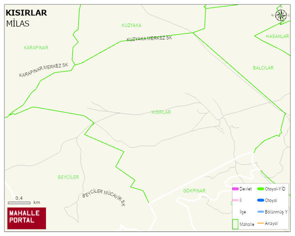 KISIRLAR Mahallesi Haritası | Güncel Mahalle ve Köy Haritası