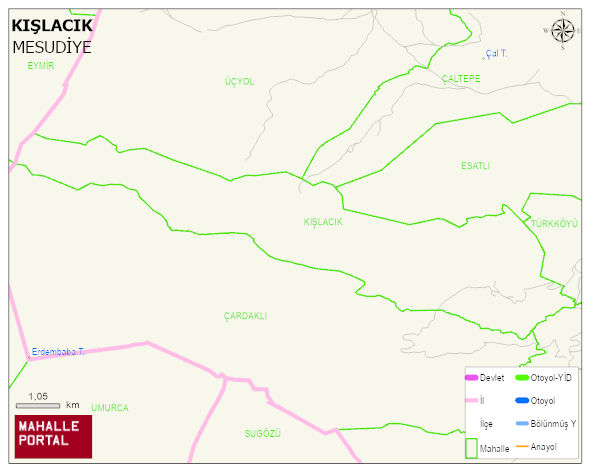 KIŞLACIK Mahallesi Haritası | Sayısal Bölge Görünümü