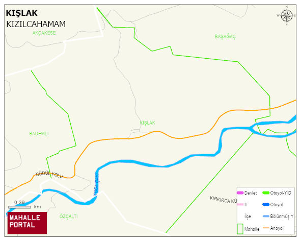 KIŞLAK Mahallesi Haritası | Mahalle ve Köy Sınırı