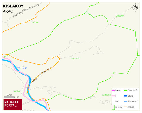 KIŞLAKÖY Köyü Haritası | Yükselti ve Doğa Özellikleri