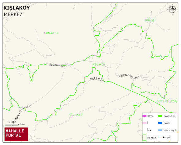 KIŞLAKÖY Köyü Haritası | Mahalle ve Köy Sınırı