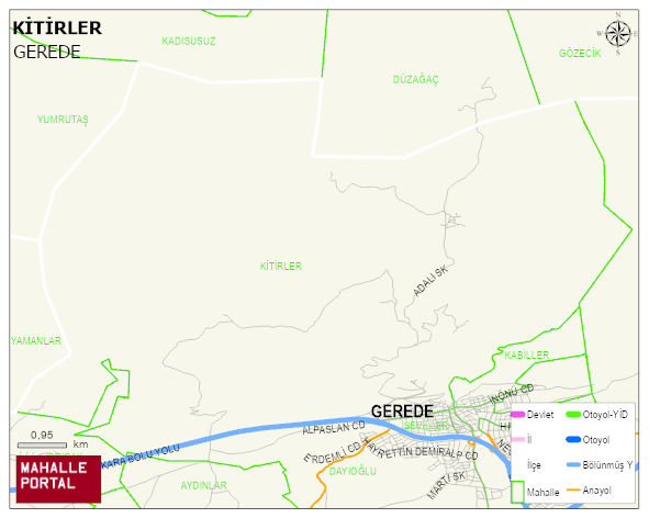 KİTİRLER Mahallesi Haritası | İnteraktif Köy ve Mahalle Sınırları