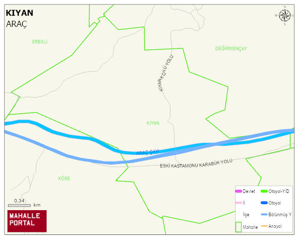 KIYAN Köyü Haritası | Coğrafi Yapı ve Detaylı Haritası