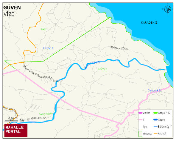 KIYIKÖY BELDESİ GÜVEN Mahallesi Haritası | Güncel Mahalle ve Köy Haritası