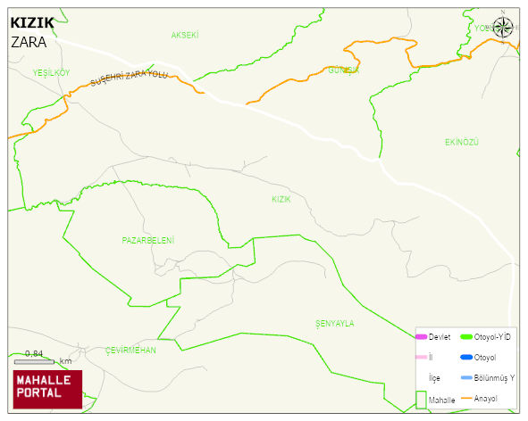 KIZIK Köyü Haritası | Detaylı Köy ve Mahalle Görünümü