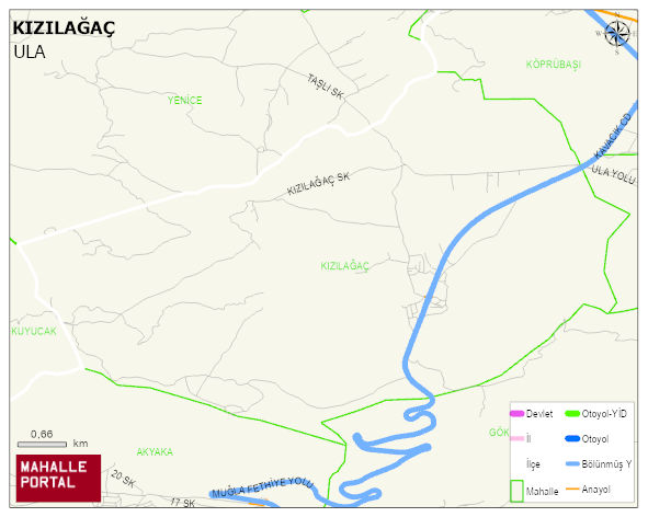 KIZILAĞAÇ Mahallesi Haritası | Mahalle Sokak Haritası