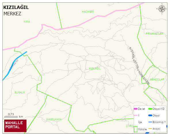 KIZILAĞIL Köyü Haritası | Coğrafi Yapı ve Detaylı Haritası