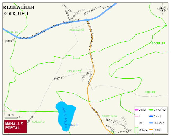 KIZILALİLER Mahallesi Haritası | Mahalle ve Köy Sınırı