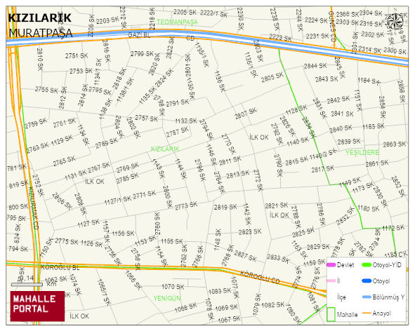 KIZILARIK Mahallesi Haritası | Detaylı Köy ve Mahalle Görünümü