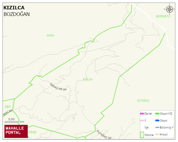 KIZILCA Mahallesi Haritası | İnteraktif Köy ve Mahalle Sınırları