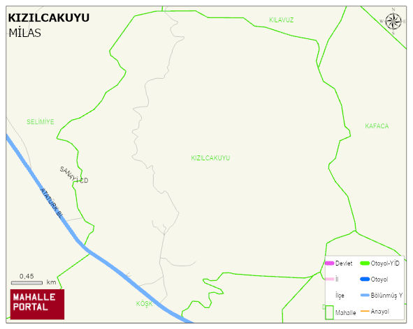 KIZILCAKUYU Mahallesi Haritası | İnteraktif Köy ve Mahalle Sınırları