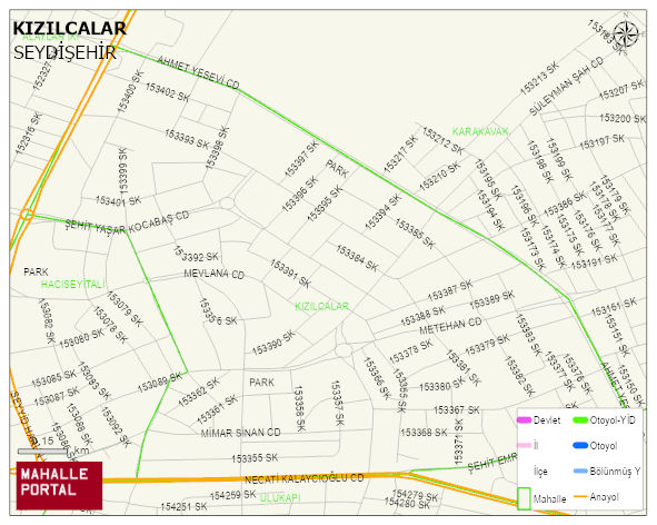 KIZILCALAR Mahallesi Haritası | Mahalle Sokak Haritası