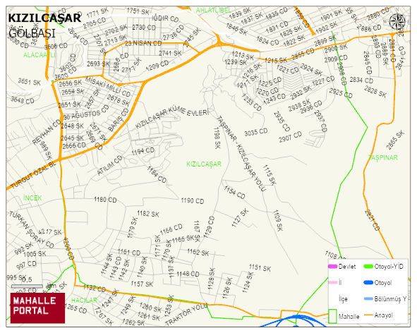 KIZILCAŞAR Mahallesi Haritası | Mahalle Sokak Haritası