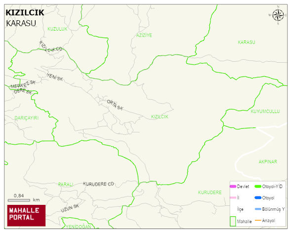 KIZILCIK Mahallesi Haritası | Sayısal Bölge Görünümü