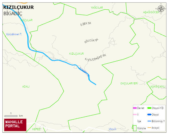 KIZILÇUKUR Mahallesi Haritası | Coğrafi Yapı ve Detaylı Haritası