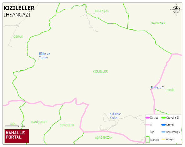 KIZILELLER Köyü Haritası | Sayısal Bölge Görünümü