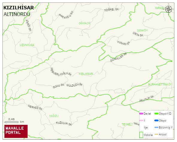 KIZILHİSAR Mahallesi Haritası | İnteraktif Köy ve Mahalle Sınırları
