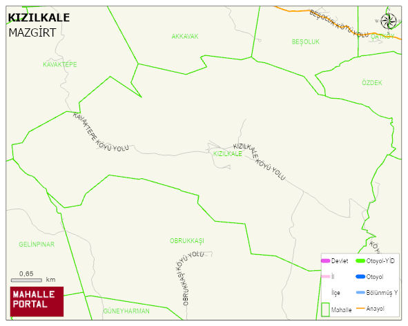 KIZILKALE Köyü Haritası | Detaylı Köy ve Mahalle Görünümü