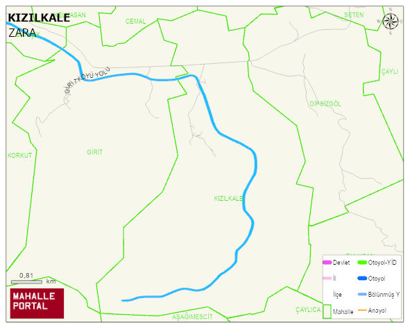 KIZILKALE Köyü Haritası | Güncel Mahalle ve Köy Haritası