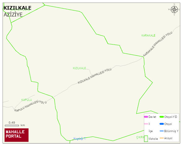 KIZILKALE Mahallesi Haritası | Dağlar, Ovalar ve Akarsu Bilgileri