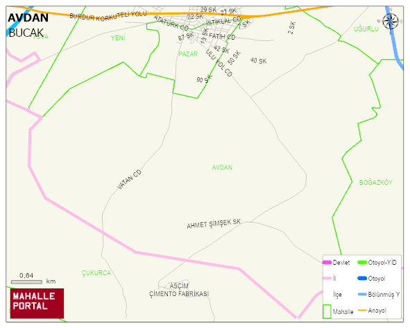 KIZILKAYA BELDESİ AVDAN Mahallesi Haritası | Coğrafi Yapı ve Detaylı Haritası