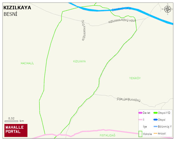KIZILKAYA Köyü Haritası | İnteraktif Köy ve Mahalle Sınırları