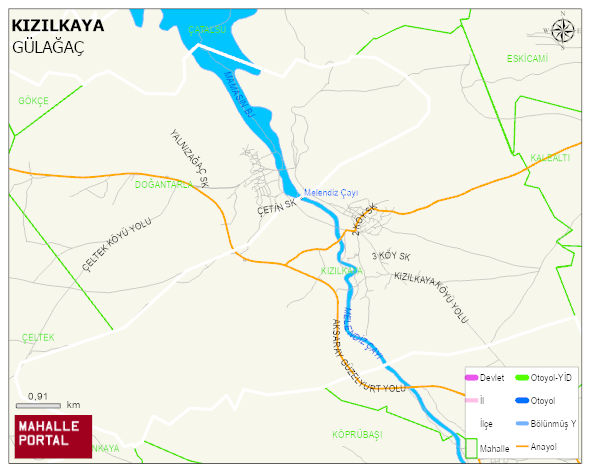 KIZILKAYA Köyü Haritası | Mahalle Sokak Haritası