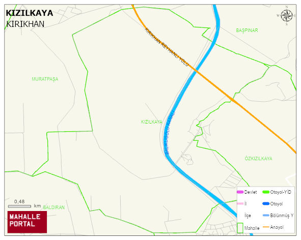 KIZILKAYA Mahallesi Haritası | Detaylı Köy ve Mahalle Görünümü