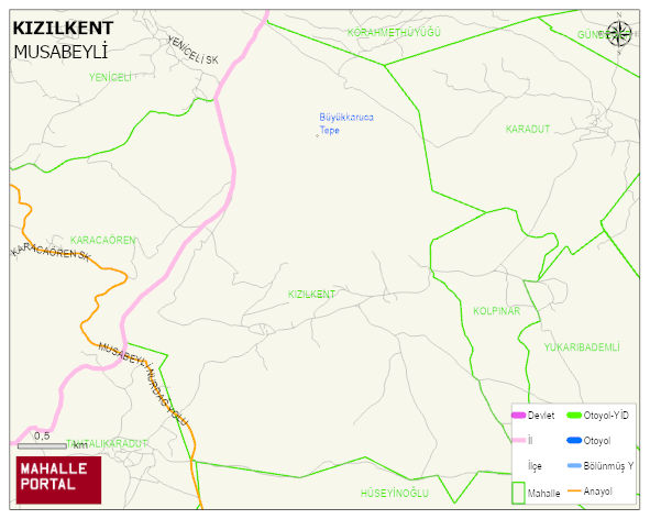 KIZILKENT Köyü Haritası | Dağlar, Ovalar ve Akarsu Bilgileri