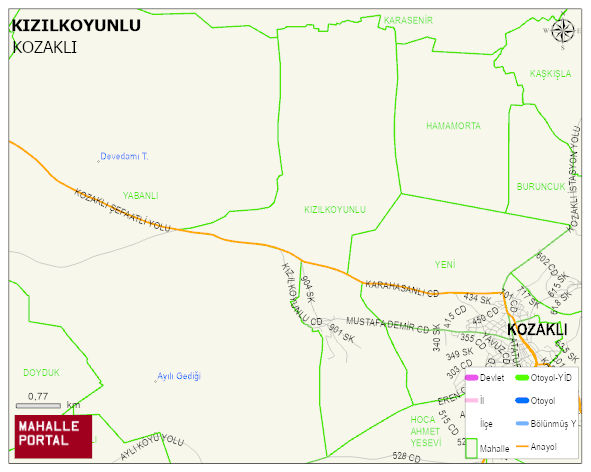 KIZILKOYUNLU Mahallesi Haritası | Mahalle ve Köy Sınırı