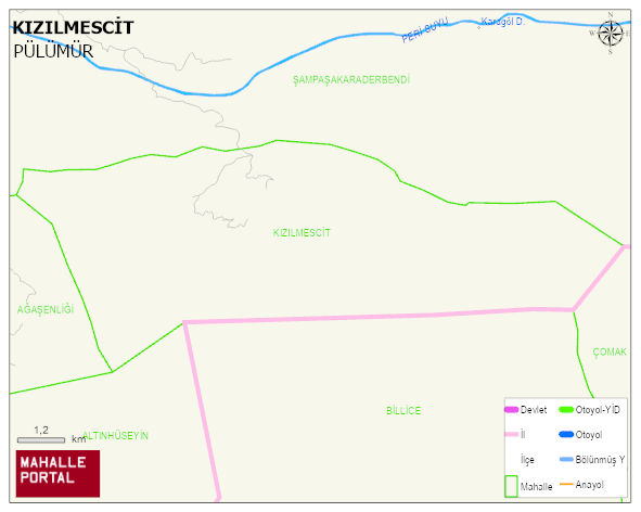 KIZILMESCİT Köyü Haritası | Mahalle Sokak Haritası